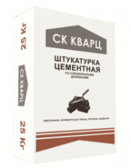 Купить на centrosnab.ru Штукатурка цементная машинного нанесения СК Кварц, 25 кг по цене от 163,00 руб.!