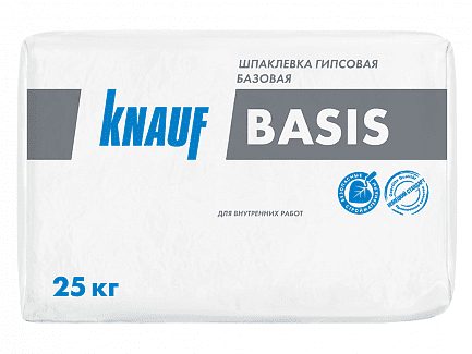 Шпаклевка гипсовая базовая КНАУФ-Базис, 25 кг
