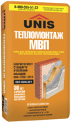 Купить на centrosnab.ru клей для крепления минеральноватных плит тепломонтаж мвп (юнис), 25 кг по оптовой цене в Москве!