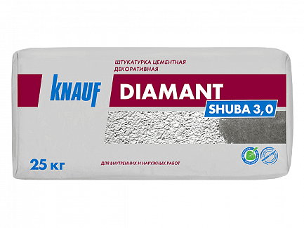 Цементная декоративная штукатурка КНАУФ-Диамант Шуба 3.0, 25 кг