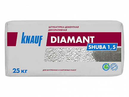 Цементная декоративная штукатурка КНАУФ-Диамант Шуба 1.5, 25 кг