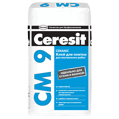 Клей для плитки Ceresit CM 9 Plus, 25 кг