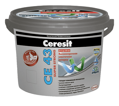 Затирка высокопрочная Ceresit CE 43, 5 кг
