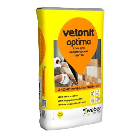 Клей для керамической плитки Vetonit optima, 25 кг