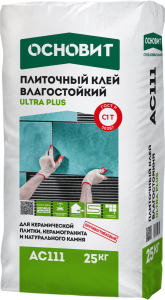 Купить на centrosnab.ru Клей плиточный ОСНОВИТ AC111 ULTRA PLUS, 25 кг по цене от 315,00 руб.!