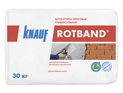 Купить на centrosnab.ru Штукатурка гипсовая универсальная КНАУФ-Ротбанд, 30 кг по цене от 407,00 руб.!