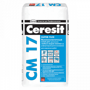Купить на centrosnab.ru Клей для плитки эластичный Ceresit CM 17 Super Flex, 5 кг по цене от 410,00 руб.!