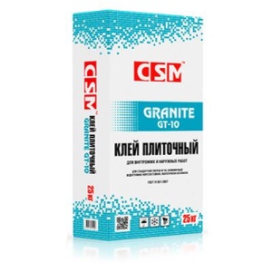 Купить на centrosnab.ru Клей плиточный CSM Granite "Зимний", 25кг по цене от 235,00 руб.!