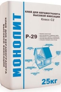 Купить на centrosnab.ru Клей для укладки плитки из керамогранита белый Р-29 Монолит, 25 кг по цене от 363,00 руб.!