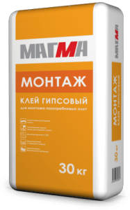 Купить на centrosnab.ru Клей гипсовый "МОНТАЖ" Магма, 30кг по цене от 245,00 руб.!