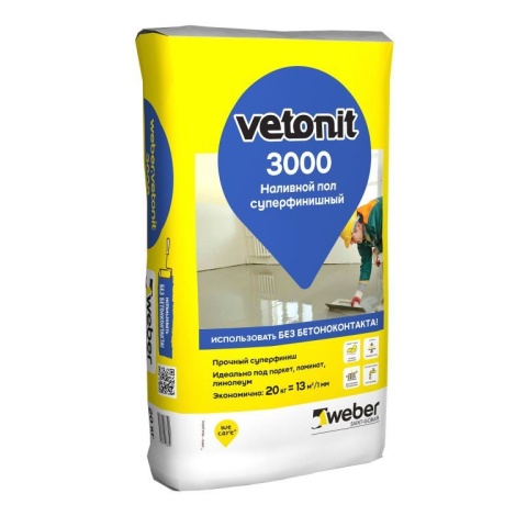 Суперфинишный наливной пол Vetonit 3000, 20 кг