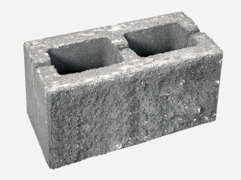 Камень лицевой пустотелый "Рваный камень" 390х190х188 мм (2-сторонний) серый