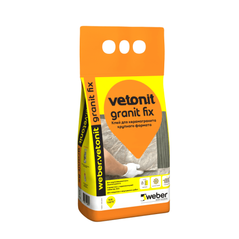 Клей для керамогранита крупного формата Vetonit granit fix, 5 кг