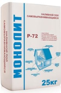 Купить на centrosnab.ru Финишный наливной пол Р-72 Монолит, 25 кг по цене от 392,00 руб.!