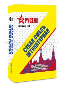 Купить на centrosnab.ru Смесь штукатурная модифицированная Русеан, 40кг по цене от 235,00 руб.!