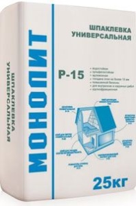 Купить на centrosnab.ru Шпаклёвка универсальная Р-15 Монолит, 25 кг по цене от 213,00 руб.!