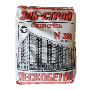 Купить на centrosnab.ru Сухая смесь Пескобетон М-300 Эль-Строй, 40кг по цене от 154,00 руб.!