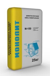 Купить на centrosnab.ru Сухая смесь универсальная М-150 Монолит, 50 кг по цене от 215,00 руб.!