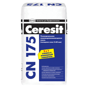 Купить на centrosnab.ru Универсальная самовыравнивающаяся смесь Ceresit CN 175, 25 кг по цене от 489,00 руб.!