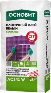 Купить на centrosnab.ru Клей плиточный ОСНОВИТ БЕЛПЛИКС AC141 W, 25 кг по цене от 550,00 руб.!