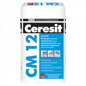 Купить на centrosnab.ru Клей для керамогранита и плитки крупного формата Ceresit CM 12, 25 кг по цене от 556,00 руб.!