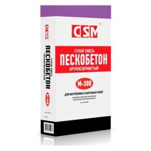 Купить на centrosnab.ru Сухая смесь Пескобетон М-300 CSM (ЦСМ), 40кг по цене от 144,00 руб.!