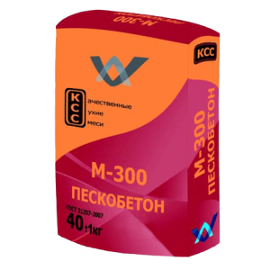 Купить на centrosnab.ru Смесь сухая Пескобетон М300 КСС (Качественные Сухие Смеси), 40кг по цене от 116,50 руб.!