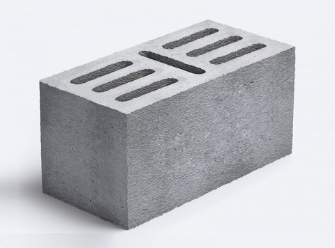 Блок бетонный стеновой 7-ми щелевой КСЛ-ПР-ПС-39-100-F75-1940, 390х190х188мм