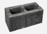 Блок колотый 390х190х188 мм (1-сторонний) черный